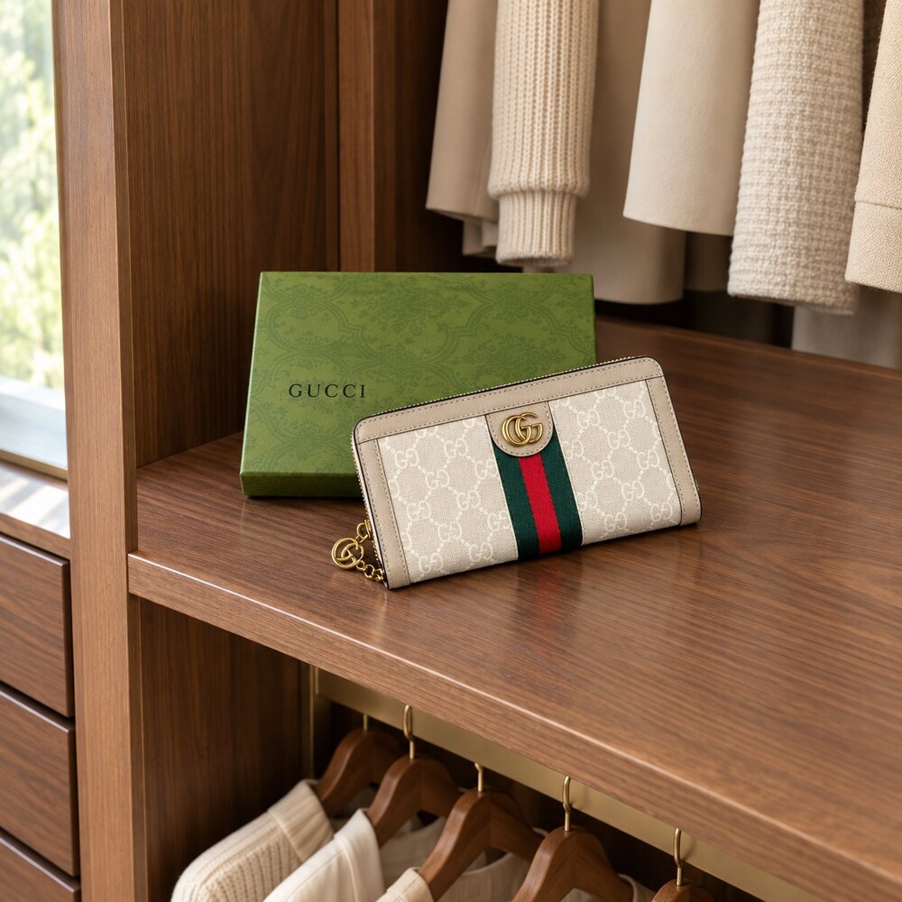 Gucci Ophidia GG Supreme Zip Around Wallet - Picture 3 of 6